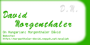 david morgenthaler business card